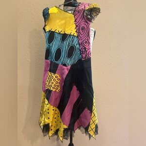 Nightmare before Christmas-Vibrant Patchwork Big Kids Sally -Halloween Costume